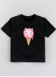 Футболка Овер чорна Ice cream cat