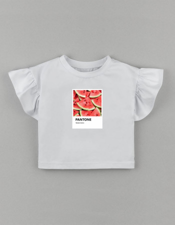 Футболка Фоксі біла Pantone Watermelon