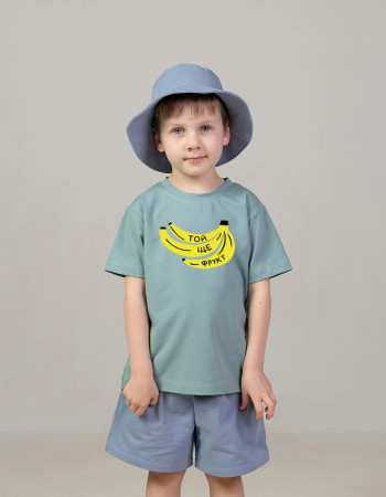 Футболка Овер сіро-зелена Той ще фрукт 