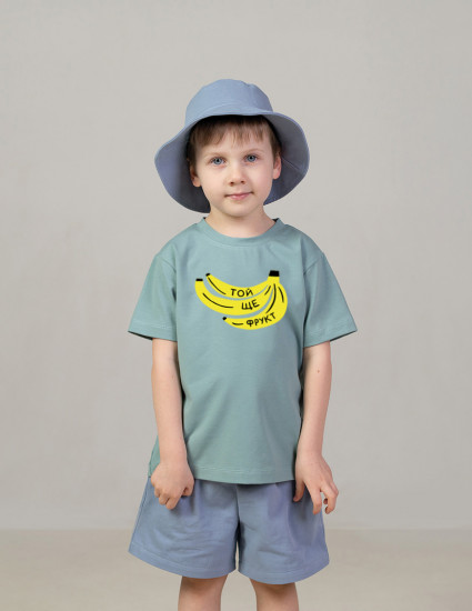 Футболка Овер сіро-зелена Той ще фрукт  Футболка Овер сіро-зелена Той ще фрукт