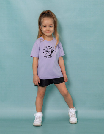 Футболка Овер лавандова Bad mood so good Футболка Овер лавандова Bad mood so good