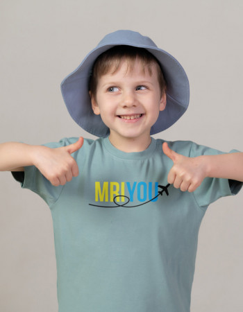 Футболка Овер сіро-зелена Mriyou