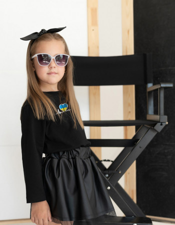 Лонгслив Лінк чорний З Україною в сердці Лонгслив Лінк чорний З Україною в сердці