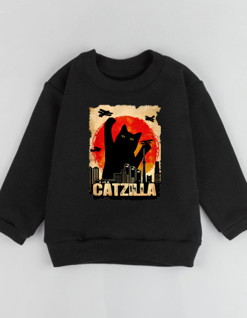 Джемпер Шелдон чорний з начосом Catzilla