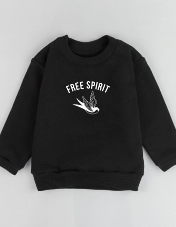 Джемпер Шелдон чорний з начосом Free spirit