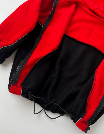 Костюм Трейс чорний з червоним