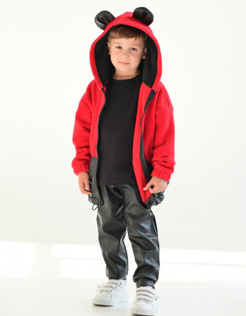 Толстовка Вінсенд червона з чорним