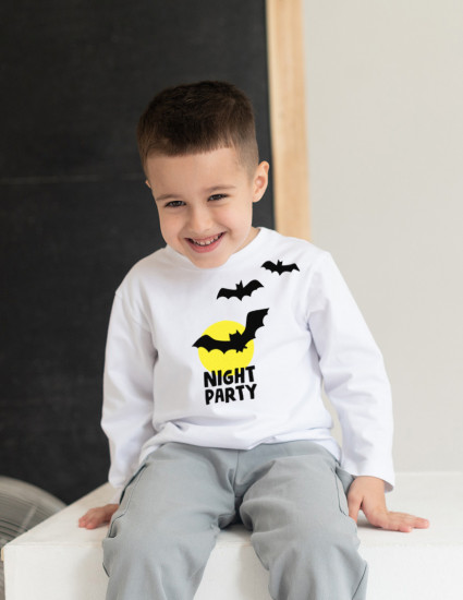 Лонгслив Лінк білий NIGHT PARTY Лонгслив Лінк білий NIGHT PARTY