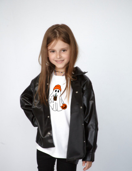 Футболка Овер біла Ghost Vibes Футболка Овер біла Ghost Vibes