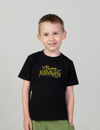 Футболка Овер чорна Happy Halloween Футболка Овер чорна Happy Halloween