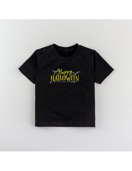 Футболка Овер чорна Happy Halloween