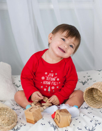 Боді червоний Мій перший новий рік