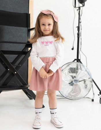 Лонгслив Лінк білий Бантики