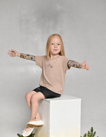 Футболка Дрейк з тату рукавами tattoo style Vilna