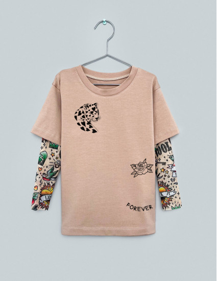 Футболка Дрейк з тату рукавами tattoo style Love & forever