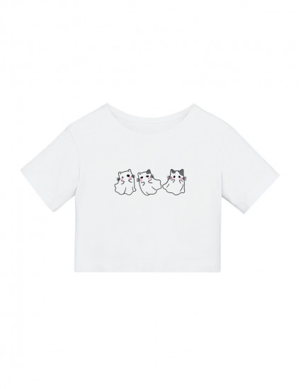 Футболка Дена біла Boo Cats