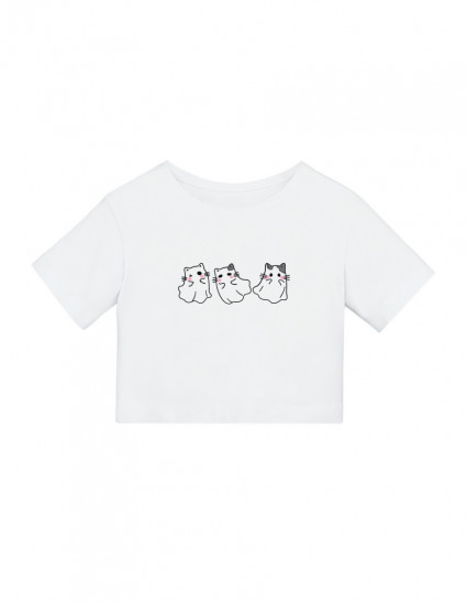 Футболка Дена біла Boo Cats