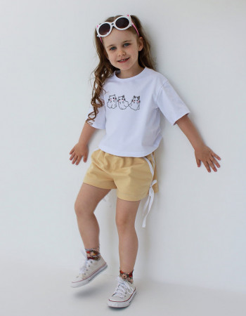 Футболка Дена біла Boo Cats