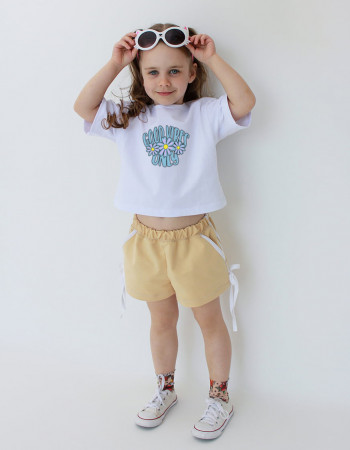 Футболка Дена біла Good vibes only