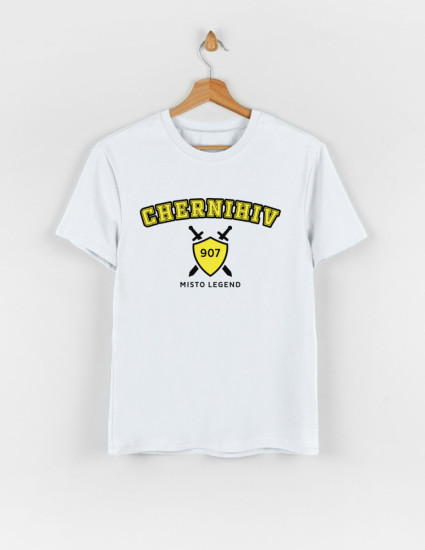 Футболка Овер для дорослого біла Chernihiv