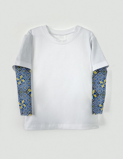 Футболка з тату-рукавами Дрейк Вишиванка біла