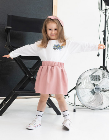 Лонгслив Лінк білий Вишиванка Україна синьо-жовта