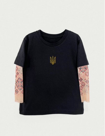 Футболка з тату-рукавами Дрейк Українські мотиви Тризуб