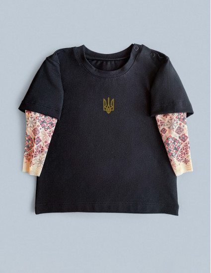 Футболка з тату-рукавами Дрейк Українські мотиви Тризуб