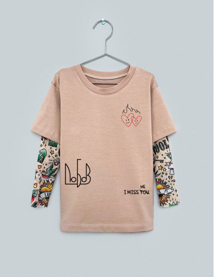 Футболка Дрейк з тату рукавами tattoo style Любов