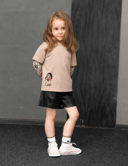 Футболка Дрейк з тату рукавами tattoo style Cool girl & cat