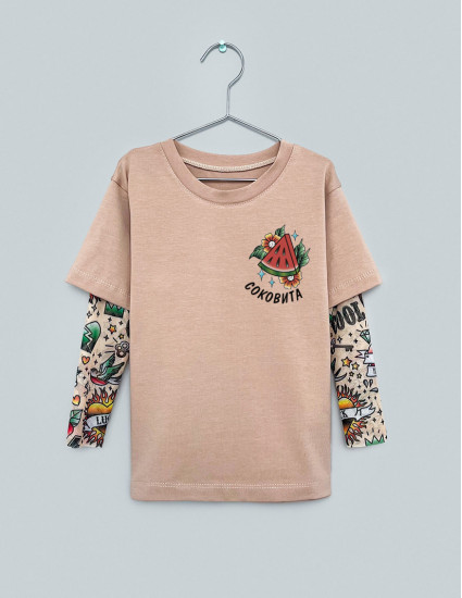 Футболка Дрейк з тату рукавами tattoo style Соковита