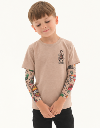 Футболка Дрейк з тату рукавами tattoo style Danger
