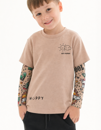 Футболка Дрейк з тату рукавами tattoo style Best friends