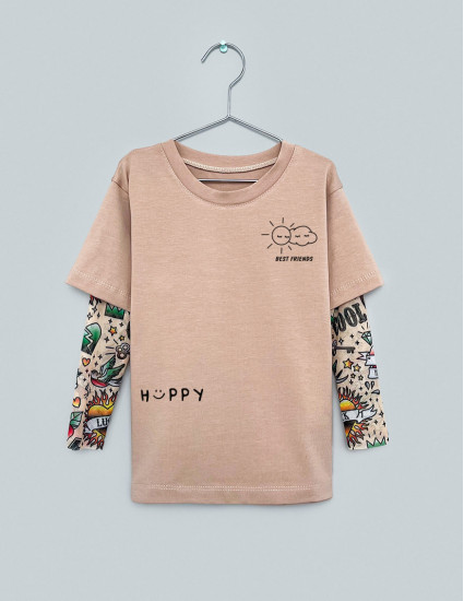 Футболка Дрейк з тату рукавами tattoo style Best friends