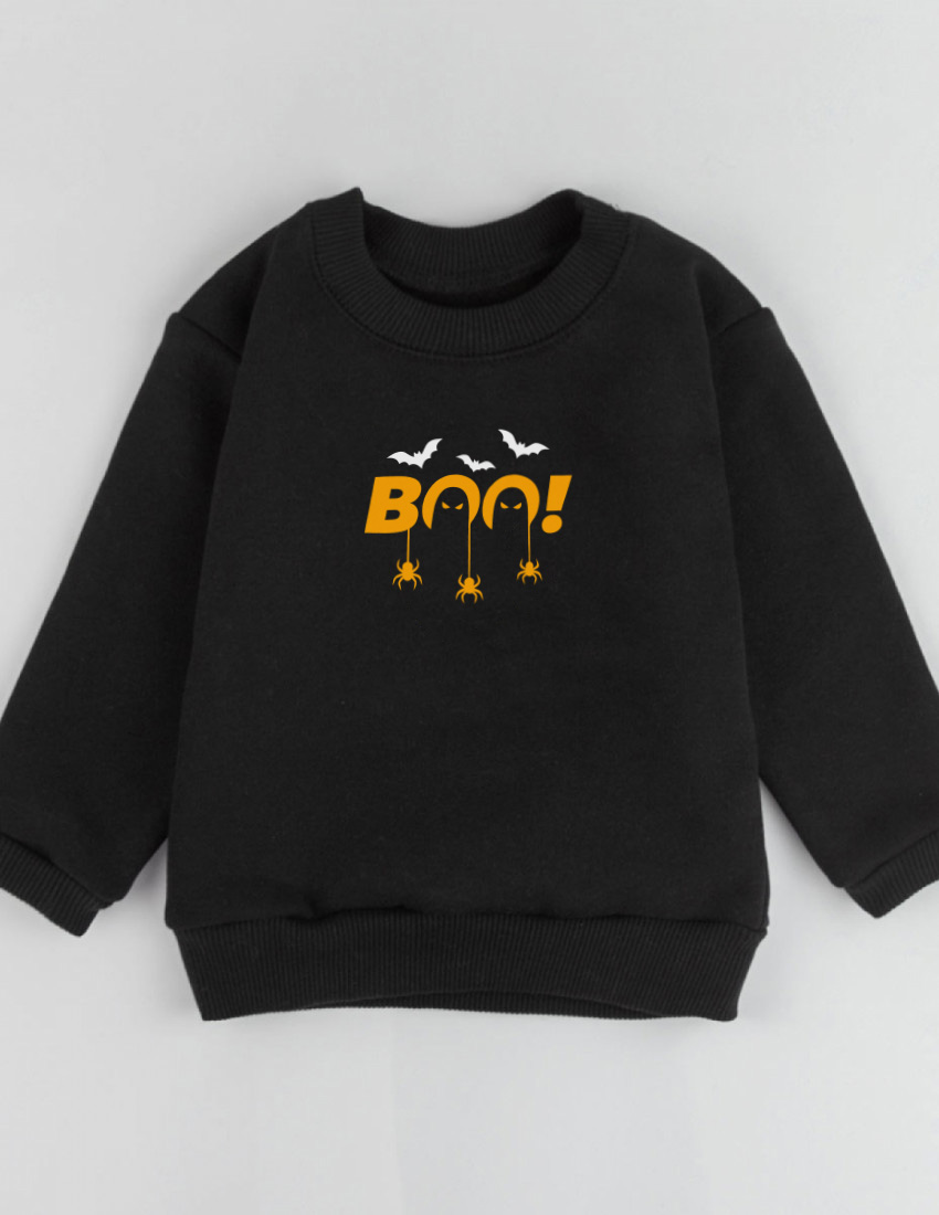 Джемпер Шелдон чорний з начосом Halloween Boo