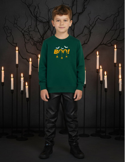 Світшот Джоуї темно-зелений Halloween Boo