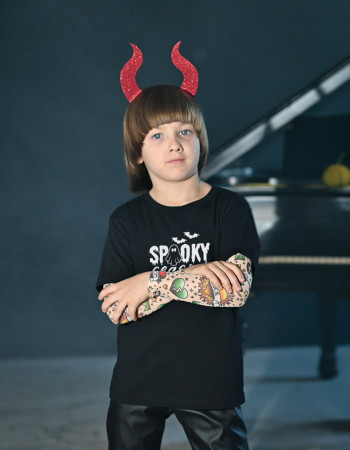 Футболка Дрейк з тату рукавами tattoo style Spooky Season