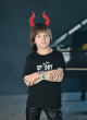 Футболка Дрейк з тату рукавами tattoo style Spooky Season Футболка Дрейк з тату рукавами tattoo style Spooky Season