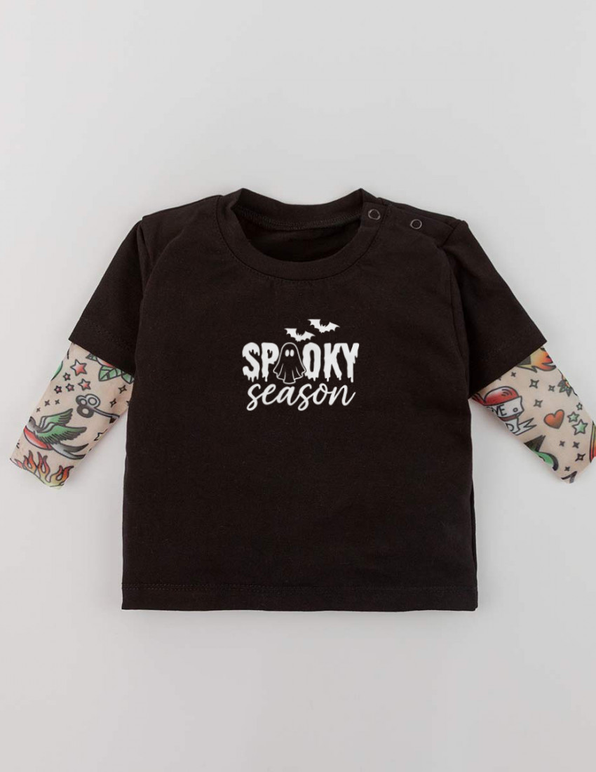 Футболка Дрейк з тату рукавами tattoo style Spooky Season Футболка Дрейк з тату рукавами tattoo style Spooky Season