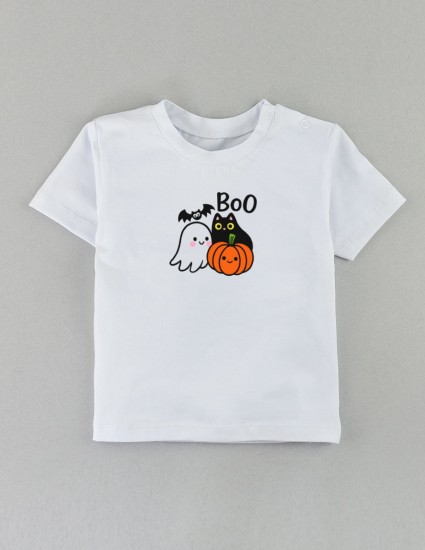 Футболка Овер біла Boo Friends