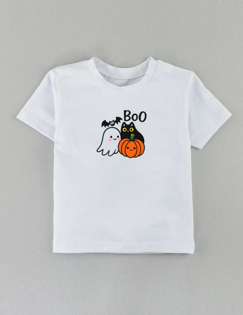 Футболка Овер біла Boo Friends