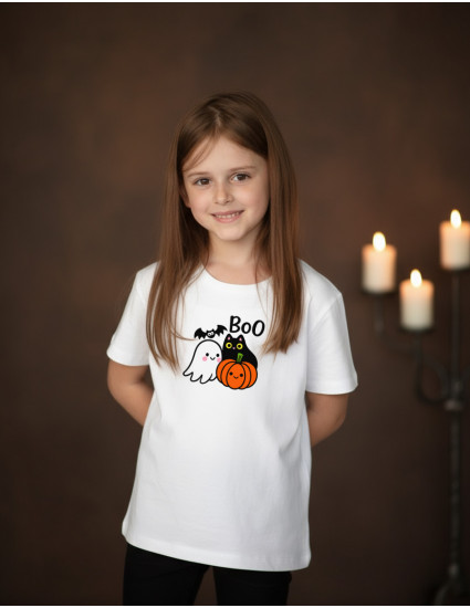 Футболка Овер біла Boo Friends