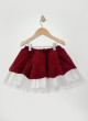 Спідниця Меррі бордова з білим