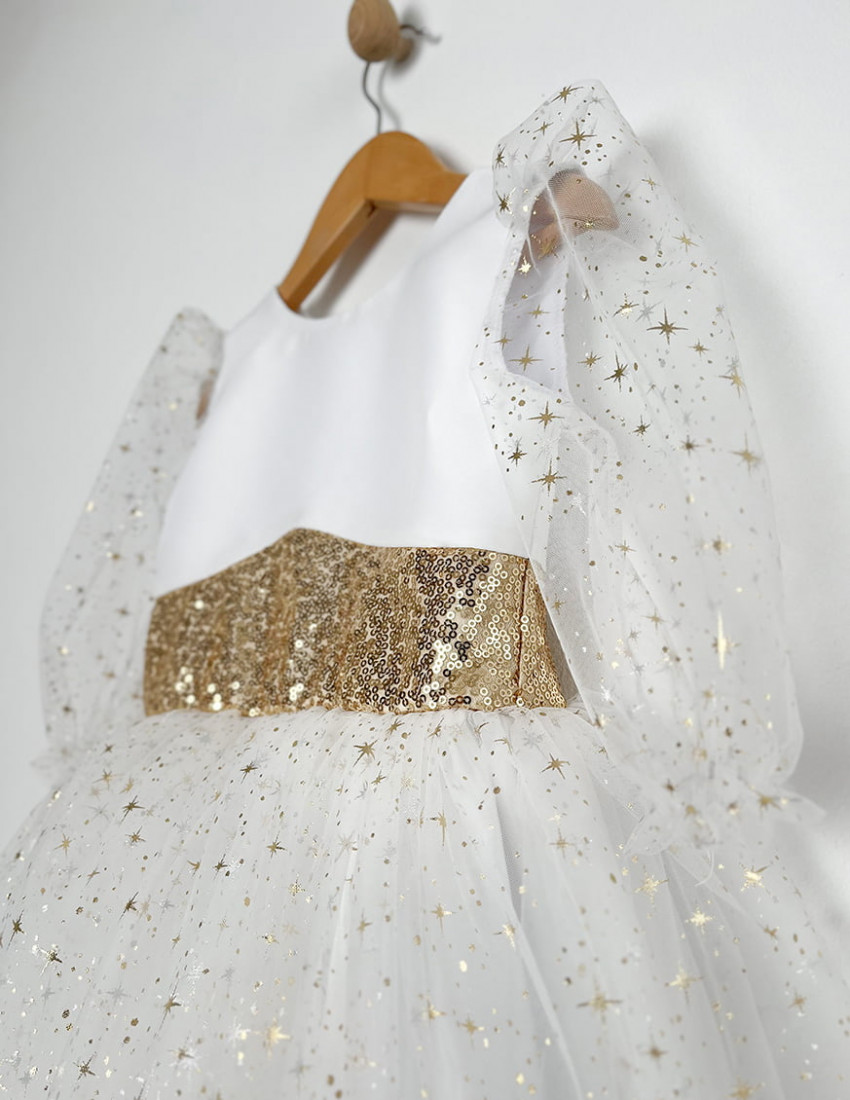 Сукня Еліза молочна з золотом