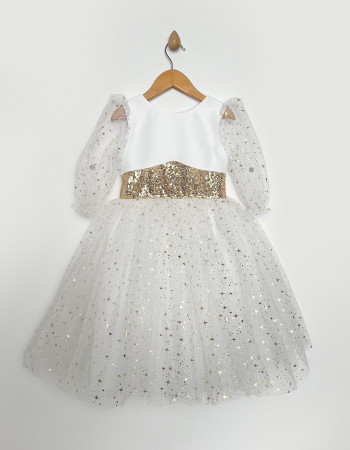 Сукня Еліза молочна з золотом