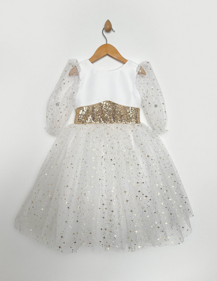 Сукня Еліза молочна з золотом