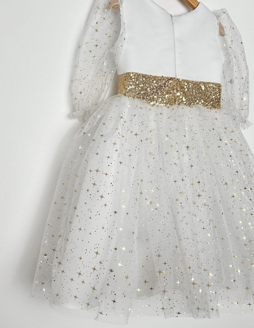 Сукня Еліза молочна з золотом