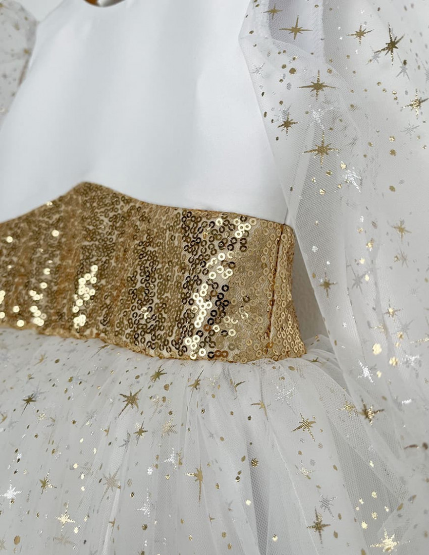 Сукня Еліза молочна з золотом