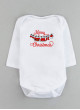 Боді білий з довгим рукавом Merry Christmas