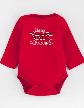 Боді червоний Merry Christmas